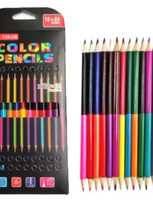 Mba colour pencils 12 double sided colour pencils